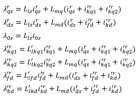 Synchronous Machine dq eq (17) معادلات حالت ماشین سنکرون